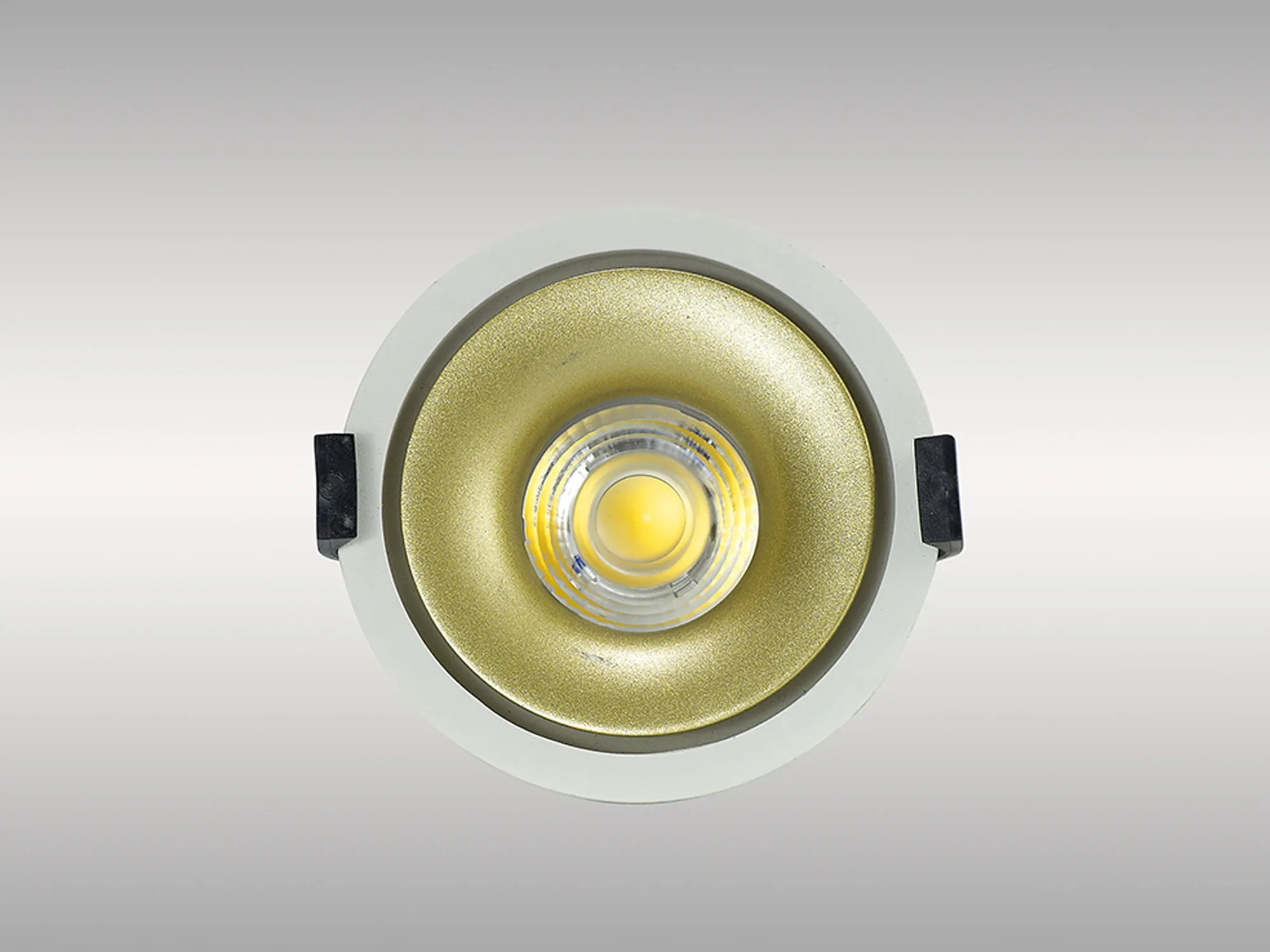 Bolor 9 Tridonic Powered 9W 3000K 840lm 36° CRI>90 LED Engine White/Gold Fixed Recessed Spotlight, IP20 DM202033  Dlux Bolor 9